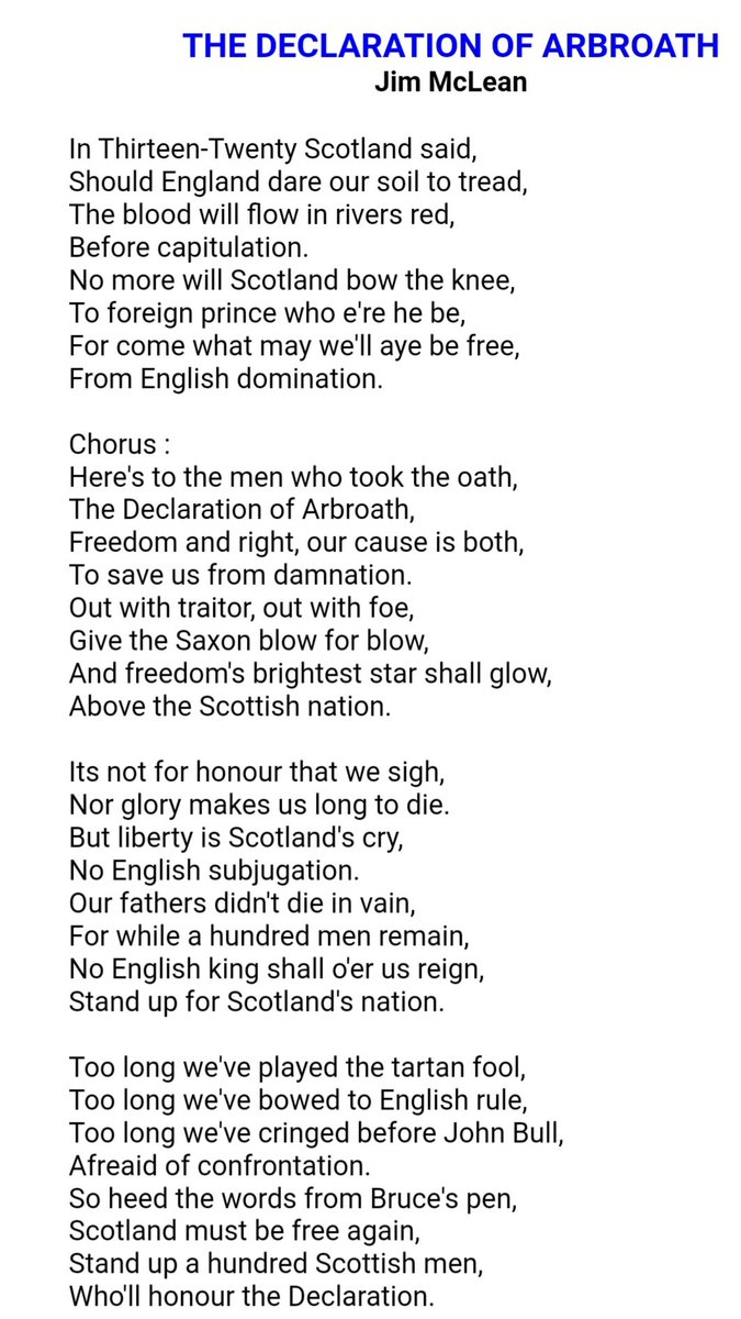 3. At the Berwick border protest a loud speaker blasts:"Should England dare our soil to tread. The blood will flow in rivers red. Out with traitor, out with foe. Give the Saxon, blow for blow." #NotPolitical