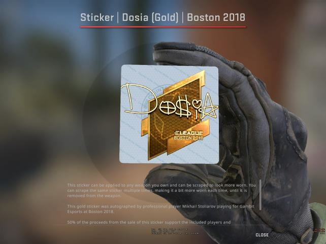 zipelCS's tweet photo. Giving away a Dosia Gold Boston 2018 sticker! 😋

Worth 100+ USD cash

All you have to do to enter is follow

@kosmoTheOnly &amp; @zipelCS  

And retweet! 

Picking a winner this weekend! https://t.co/8hMfd85GyI