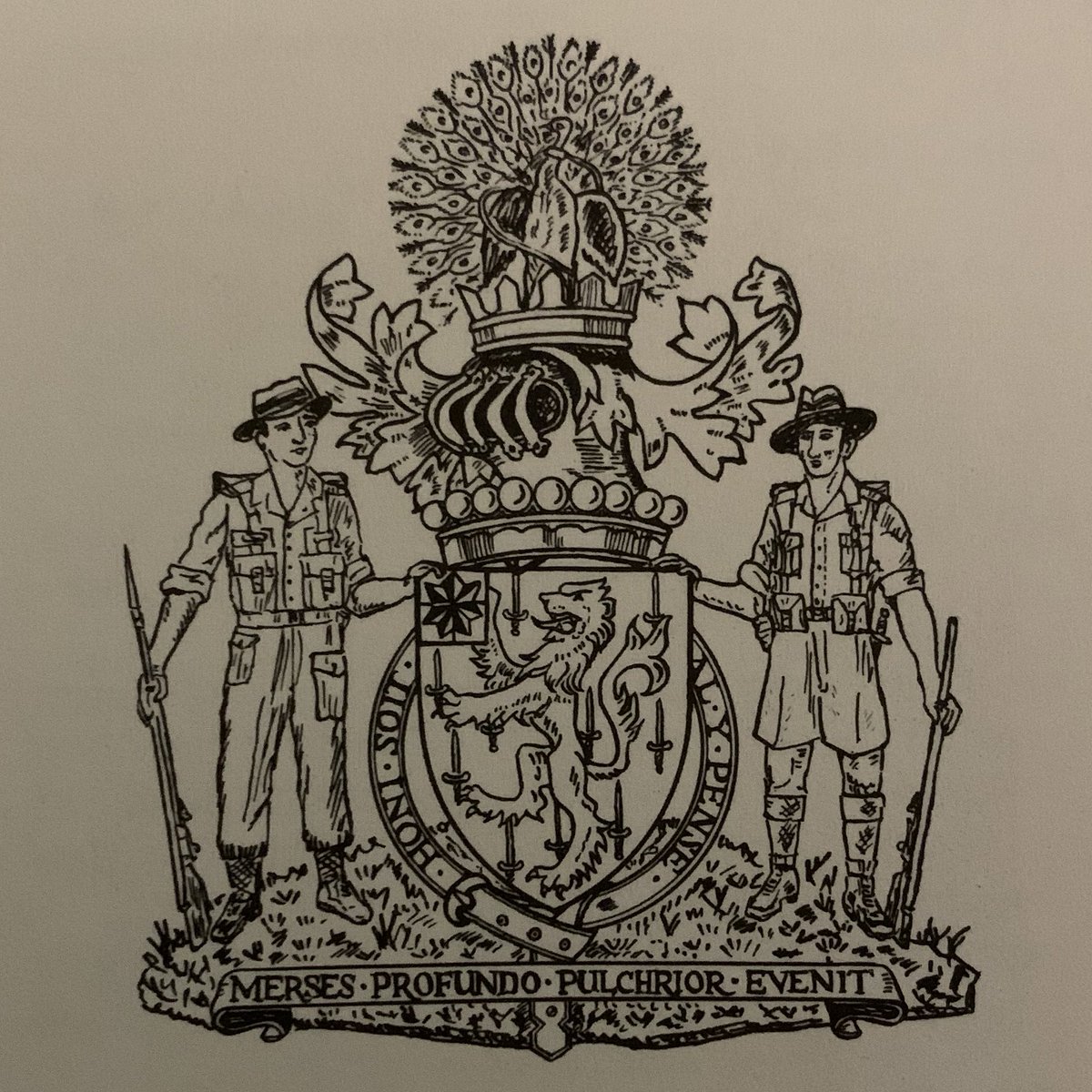 NesbittFoster's tweet photo. 🇦🇺 #Viscount #Slim of #Yarralumla was edu @KESBham. Wounded at #Gallipoli & command ‘#ForgottenArmy’. Arms incl. #CommonwealthStar. “#Gules #semy of Swords erect #Argent a Lion #rampant Or on a #Canton #quarterly #Azure & also Argent a Mullet of seven points Gold” @TheHeraldrySoc https://t.co/gckf6hlBC2
