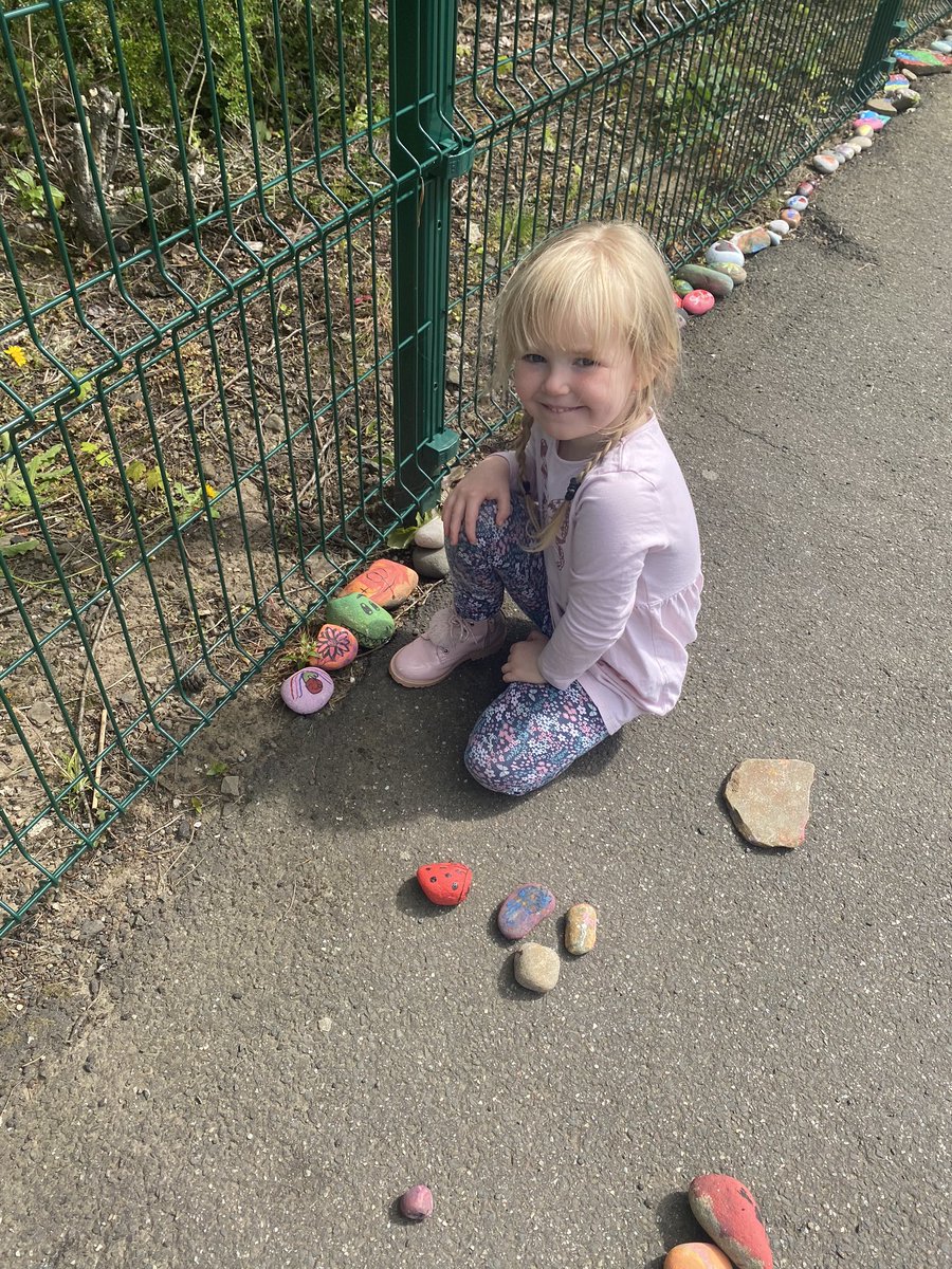 missdailly's tweet photo. @hill_nursery lannah stopped by earlier to add her stones to the trail. Thank you too Linsey for the lovely letter lannah was really happy with it ❤️ https://t.co/o8QWoRj4Qy
