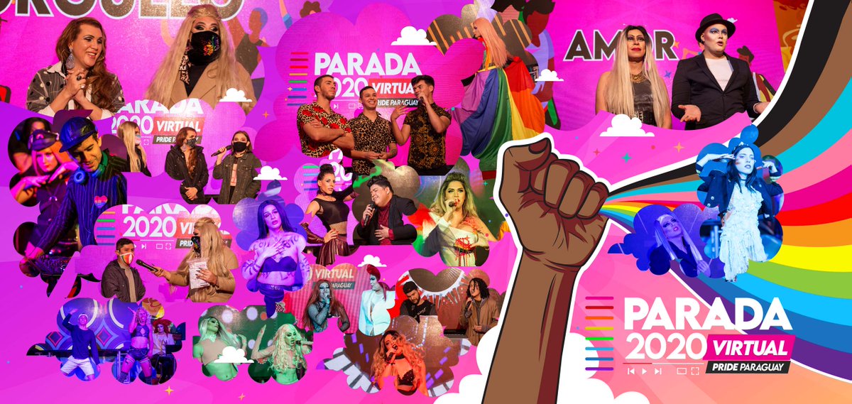 SOMOSGAY's tweet photo. Histórica #Parada2020 virtual: El #Orgullo brilló con los colores de la comunidad diversa en Paraguay. Emocionantes lazos solidarios con el apoyo de artistas, celebridades, y organizaciones a favor de derechos humanos. Más info: https://t.co/ncMSkyfAIp https://t.co/1LDcRjyl9p