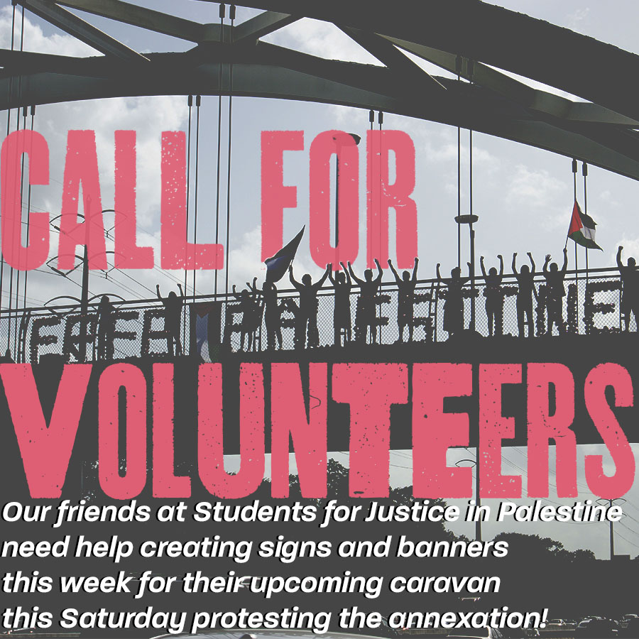 BooksHouston's tweet photo. CALL FOR VOLUNTEERS:
Everyday this week, our friends at @sjphouston will be making signs and banners in preparation for their upcoming protest caravan this Saturday! Please register to get involved; DM if you have questions!
#FreePalestine 
Sign up here: https://t.co/vQL6vMlrxZ https://t.co/94qeHn8BKv