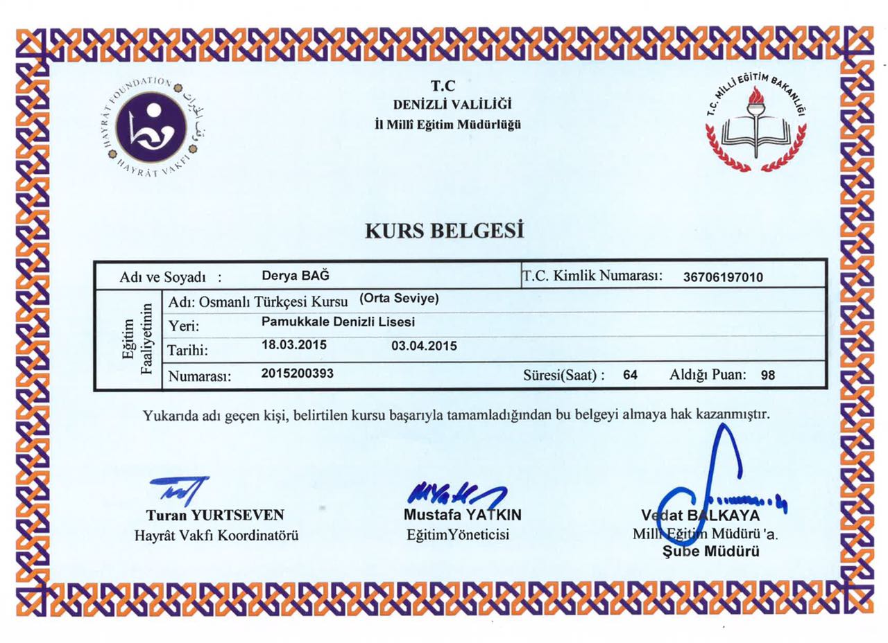 Osmanli Turkcesi 1 Donem 2 Yazili Sorulari Ve Cevaplari Test Klasik Derskonum Com