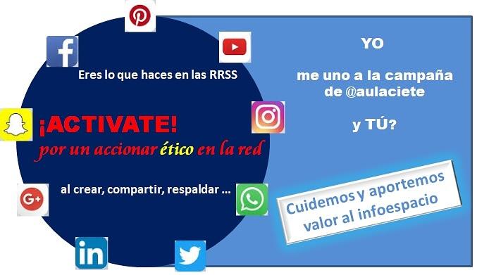 smbriceida's tweet photo. Es contigo sujeto activo o pasivo del infoespacio,  somos responsables de hacer de éste el mejor lugar para todos cuidando cada paso y/o contenido en las redes sociales, respetando valores y tradiciones, reconociendo los aportes de los demás, entre otros @aulaciete.
#A7eticainfo https://t.co/nrAKAK2lrv