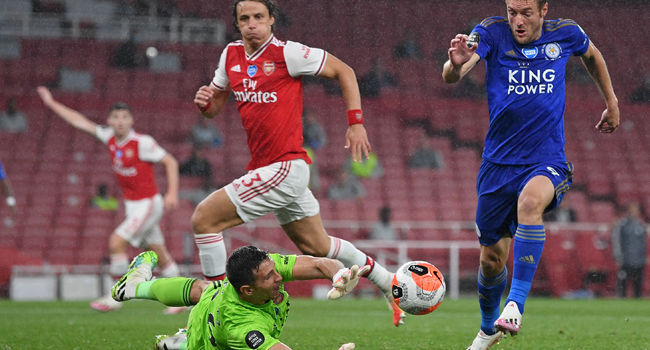 channelstv's tweet photo. Ten-Man Arsenal Held By Leicester After Vardy Strike
https://t.co/eKC0lvAnZj https://t.co/F5BU1960AL