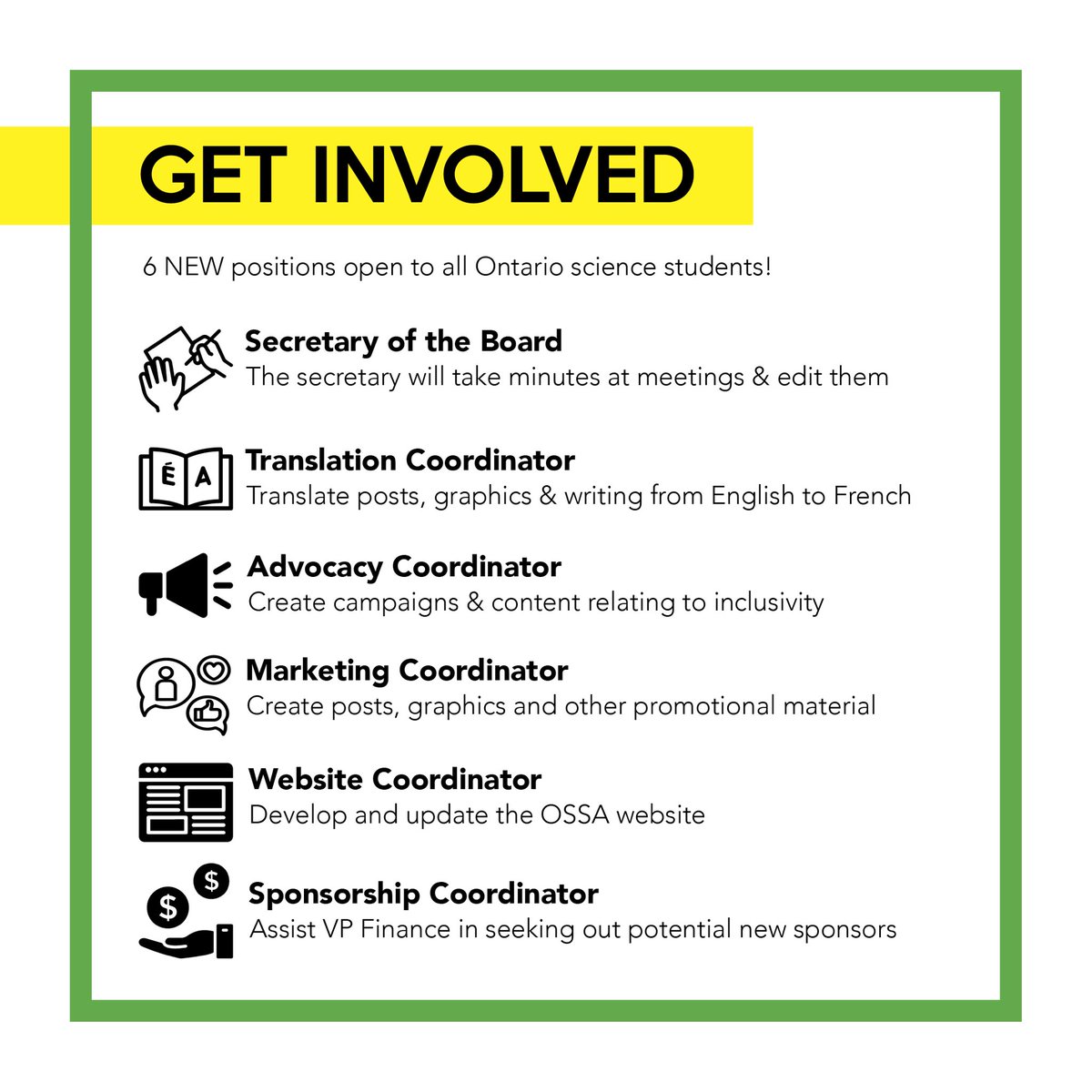 ontariossa's tweet photo. We are looking for passionate &amp; dedicated students who want to join our team! No prior experience required. Applications are open now until July 31st. Visit https://t.co/NVuUdSYSqm to learn more and apply today! https://t.co/cH004Pt0y9