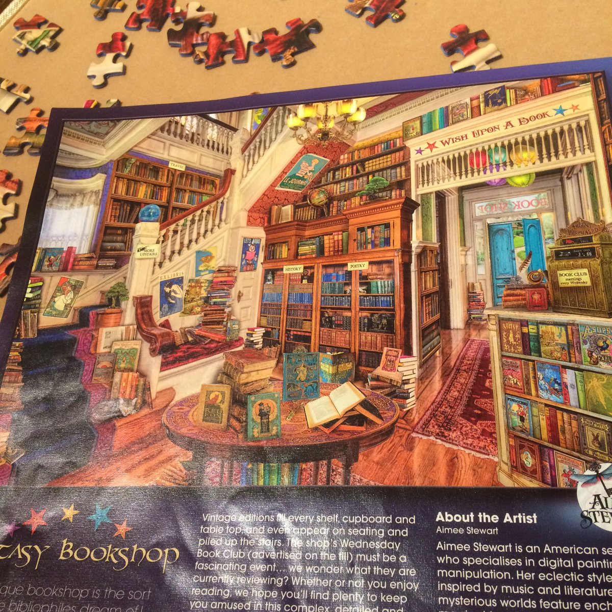 TeresaDriscoll's tweet photo. Memo to self...
... never ‘stop by’ #bookshop puzzle on way to bed 🧩 🧩 #onemorepiece https://t.co/pflDeJIkEl