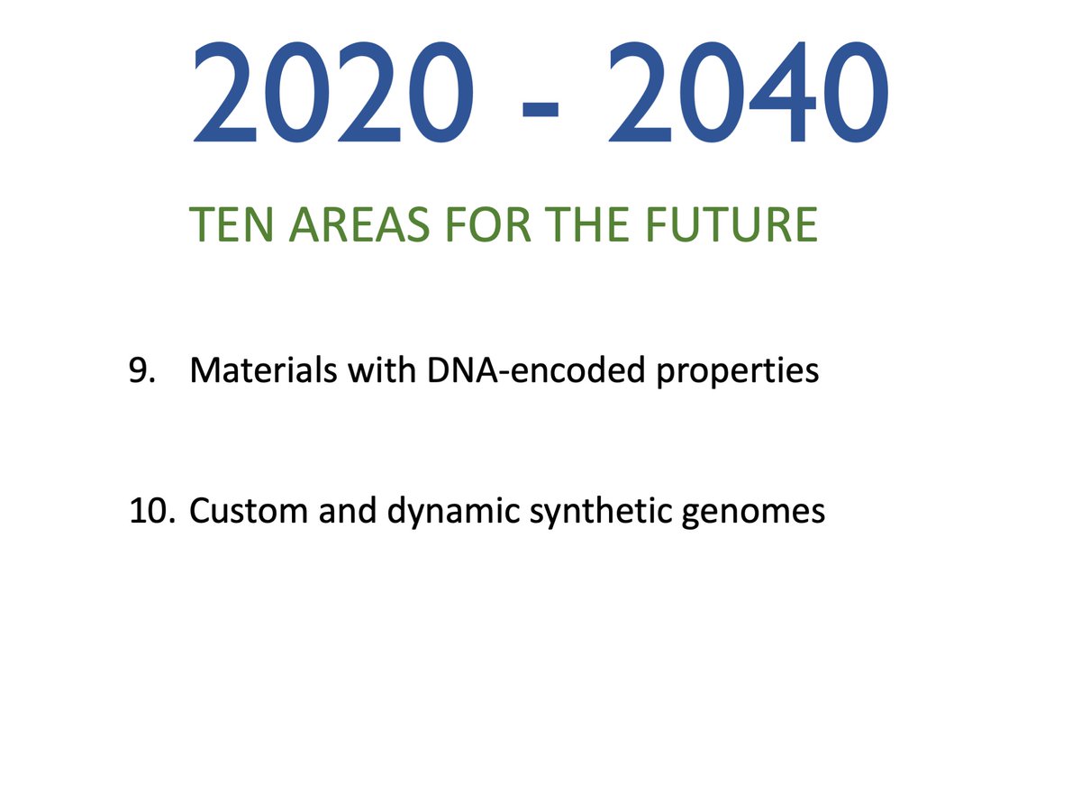 The German iGEM meetup on Sunday challenged me to think of what sort of synthetic biology will happen over the next 10 to 20 years. Here's 10 things I thought of and discussed. What did I miss?