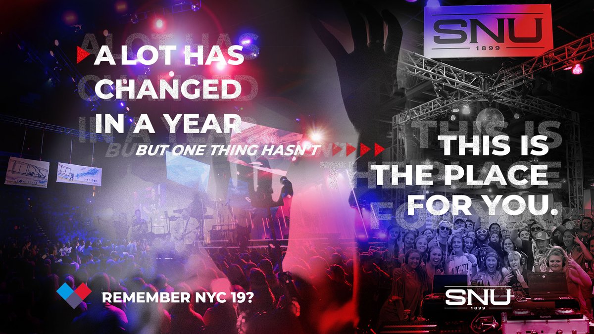 Remember NYC 19?  It’s hard to believe that was one year ago! 

A lot has changed, but one thing hasn’t.  
SNU is still the place for you!  

Let's talk about it!

For more information visit: soo.nr/LFB4 or call 405-491-6324.