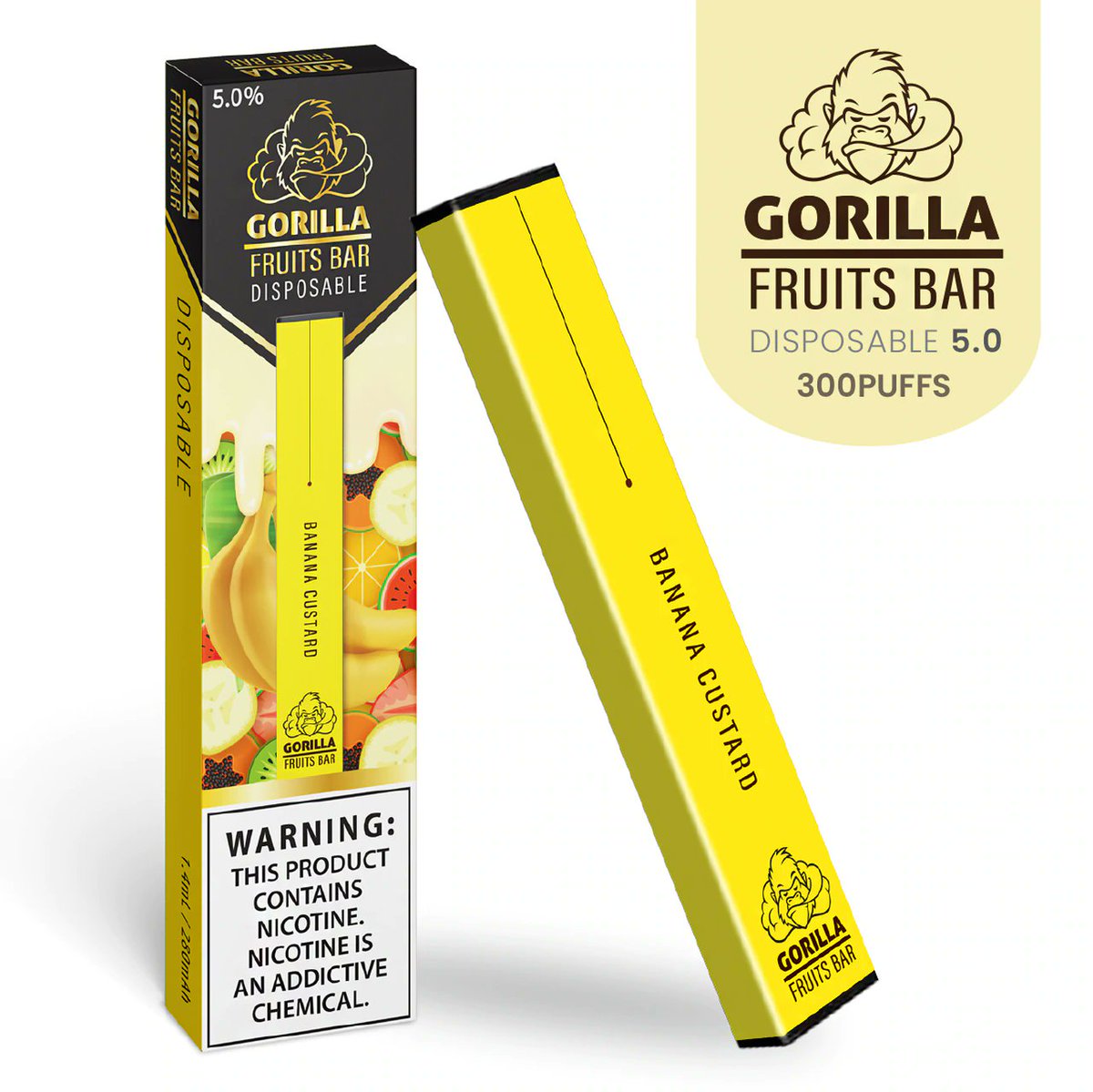 worldstarvape's tweet photo. GORILLA FRUIT BAR DISPOSABLE DEVICE 5% NICOTINE 300 PUFFS | ALL FLAVORS | WHOLESALE
https://t.co/kKX4WGP68c https://t.co/pgE4n0LAkX