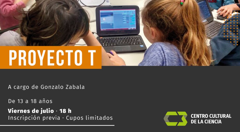 ccdelaciencia's tweet photo. Construí tu proyecto tecnológico de robótica, electrónica, programación de videojuegos, diseño e impresión 3D. Anotate en Proyecto T: https://t.co/s7x3mp48GP https://t.co/Z5cduJddRs