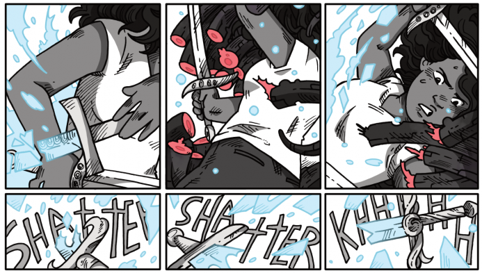 New Namesake update.
Sword ballet.
#fairytales #namesakecomic #hiveworks
☆Comic ☆-- https://t.co/rJ0sFNn2GZ
☆Patreon☆ -- https://t.co/lWLa2Pc34Q