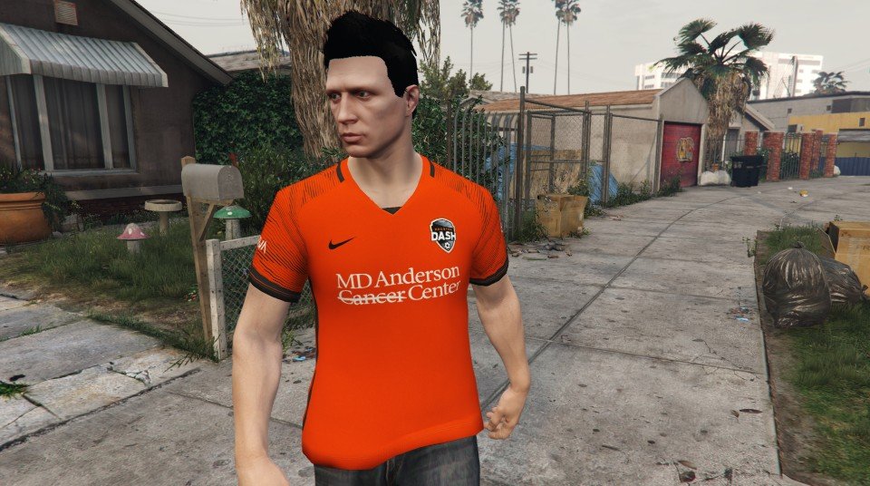 EOchoa_8's tweet photo. I feel good about these @houstondash kits now! Made changes to the default shirt model to make the collar look like the Nike collar. What do y'all think? #DashTFOn #DashInUtah #HoldItDown #GTAV #NWSL https://t.co/nnO55Cl0wo