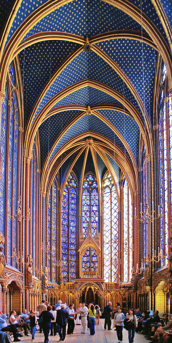 2. Sainte-Chapelle, Paris, FranceIn my view, this is the crowning architectural achievement of the thirteenth century. This jewel box of a building really is more window than wall, a high point of Gothic architecture.
