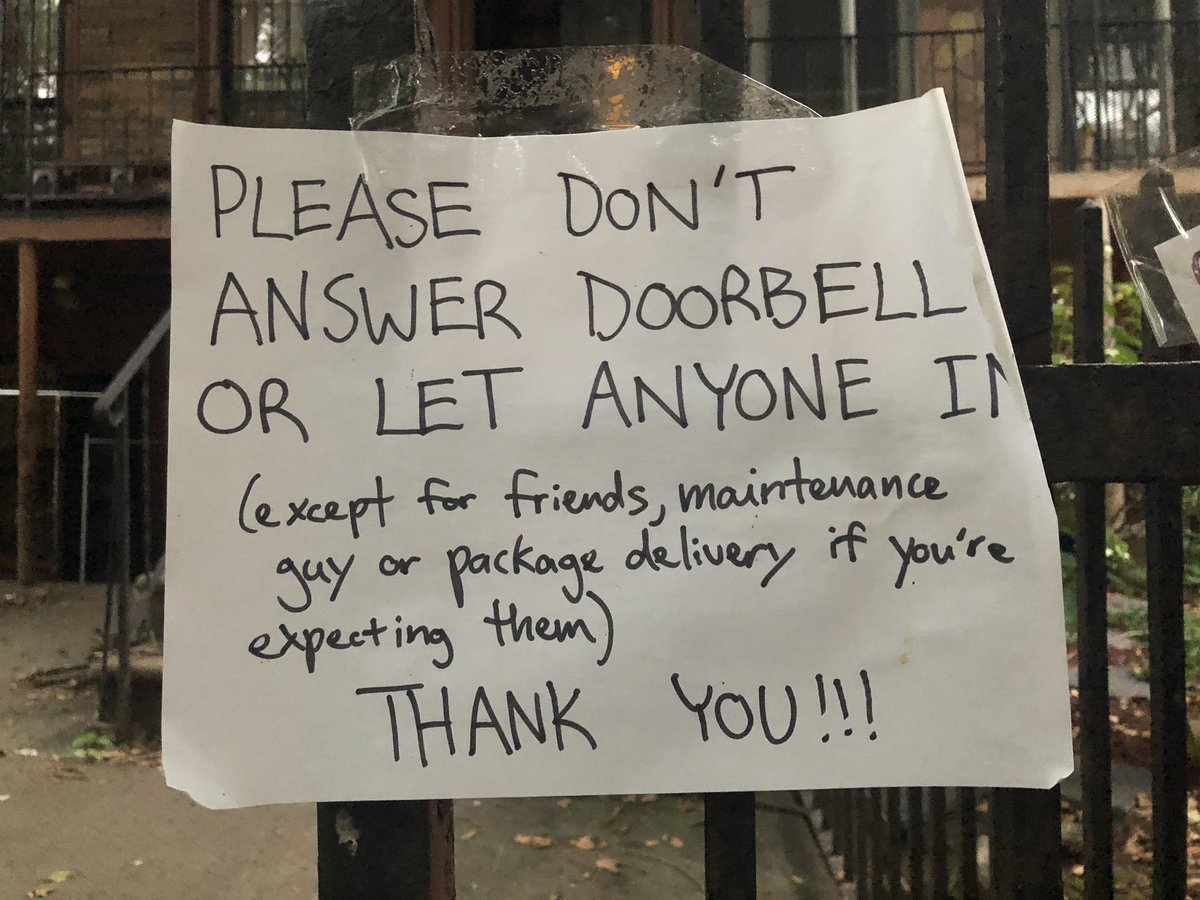 one more detail from earlier: tenants shamed the landlords by bringing out handwritten signs they said demonstrate LLs’ past efforts to skirt city inspectors. all kinds of different protest tactics on display>