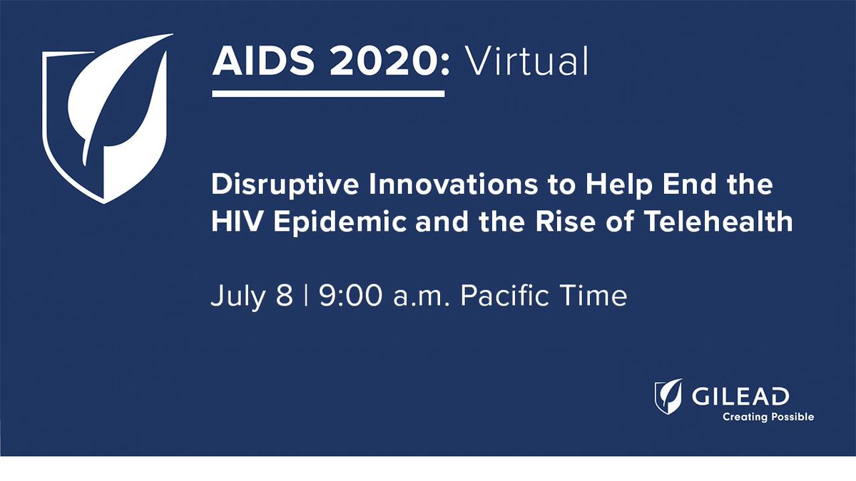 Innovation has shaped the course of the HIV epidemic. Learn more about the potential of telehealth to expand HIV care at #AIDS2020Virtual Telehealth and HIV Symposium on Wednesday at 9 a.m. PST.