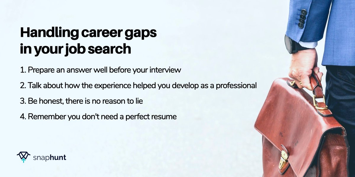 snaphuntjobs's tweet photo. #JobSearchTips of the Week
Check out the full advice article at: https://t.co/3HteaewHWr

#career #jobsearch #jobsearchadvice #careeradvice #careergaps #interviewtips #interviewskills #jobinterviews #interviewpreparation #interviewadvice #jobsearchhelp https://t.co/FKBjc8yOQN