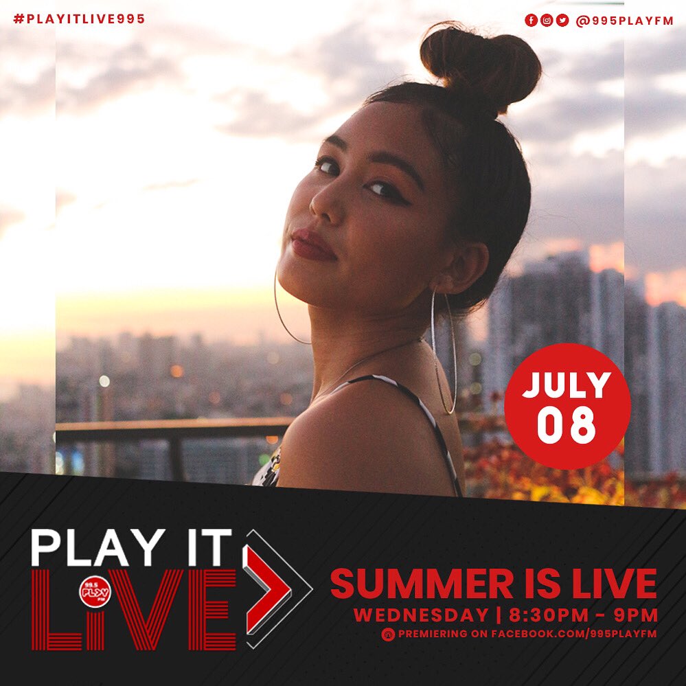 995PlayFM's tweet photo. Definitely bringing some summertime good vibes tonight on PlayItLive ๐๐ผ
Chill down with Renzo, Margaux, and our guest, @SummerIsLive later at 8:30 PM! Catch it on-air and online via https://t.co/CduimpSZwG โค๏ธ
See you! #PlayItLive995 https://t.co/VqCQN9tAuC