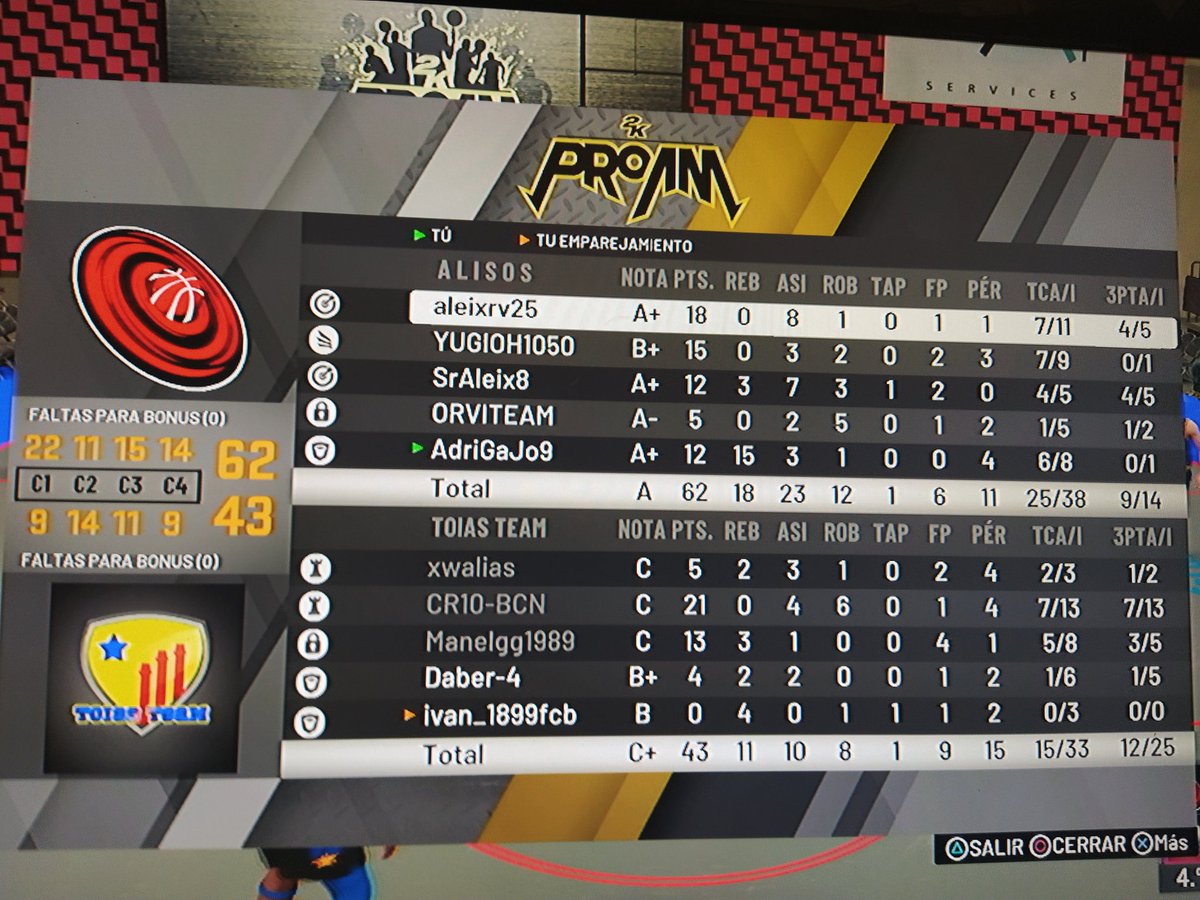 Debutamos en <a href="/Community2kL/">Community2kLeague</a> con victoria vs <a href="/2kToiasTeam/">2kToiasTeam</a>