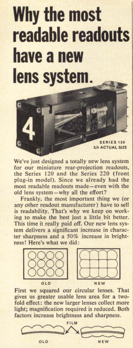 neat ad about an IEE display. they were miniature projectors!