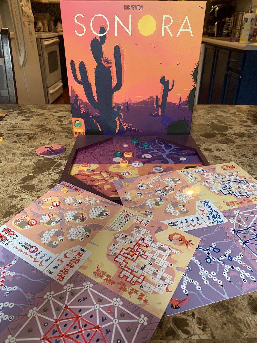 Brewin4aLivin's tweet photo. @Pandasaurusgame flick and write #Sonora with @katekate5784 was a fun, quick game. Definitely some outbursts when you get that perfectly placed puck just to have it knocked away! It's almost like she was doing that on purpose... #Boardgames #boardgamenight #flickthis #Cutthroat https://t.co/3IS7Qn5G9I