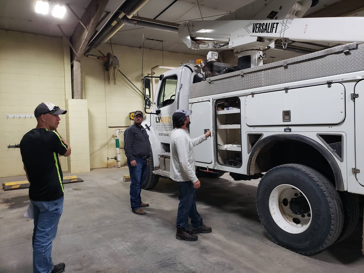 LYREC59270's tweet photo. A few LYREC employee's completed a mini Rural Electric Safety Achievement Program (RESAP) inspection today. RESAP strives to promote the highest safety standards of safety among electric cooperatives. #RESAP #safety https://t.co/tL2PFdnp8X