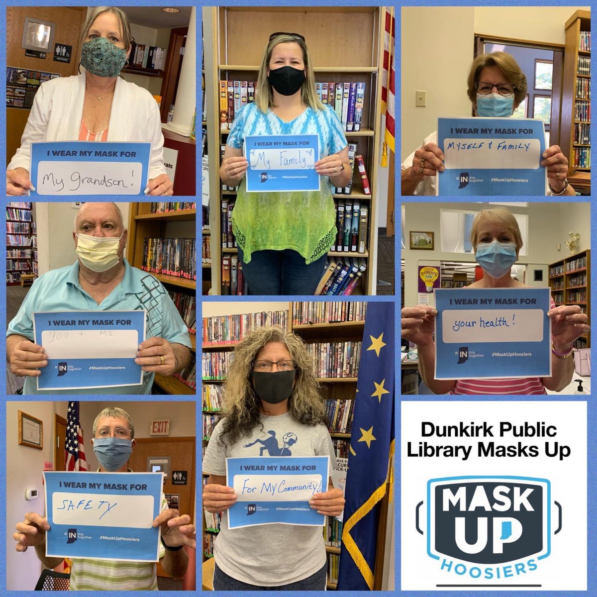 JayRegion's tweet image. Dunkirk Public Library Masks Up for.....