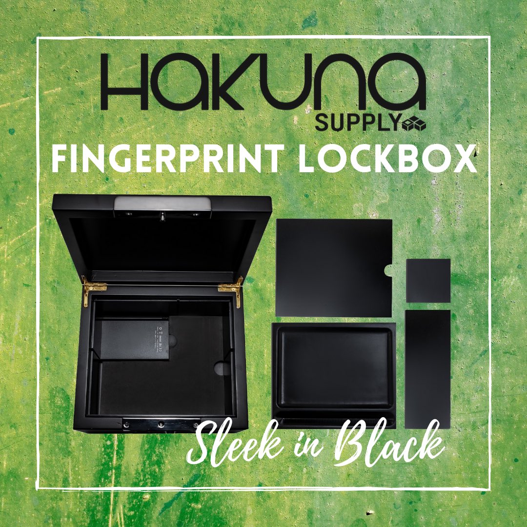 HakunaSupply's tweet photo. So sleek in black! #hakunasuppy #stashbox #fingerprintlockbox https://t.co/tgPFvRjmMC