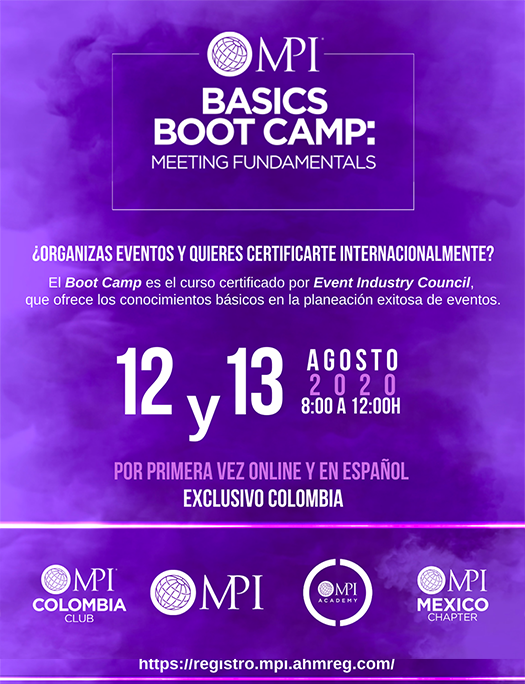 ColombiaMpi's tweet photo. ¿Organizas eventos y quieres certificarte profesionalmente?. El BOOT CAMP es el curso certificado por EVENT INDUSTRY COUNCIL, que ofrece los conocimientos básicos en la planeación exitosa de eventos. Inscríbete ahora https://t.co/XTpQspOIej https://t.co/SkV7HuckDw