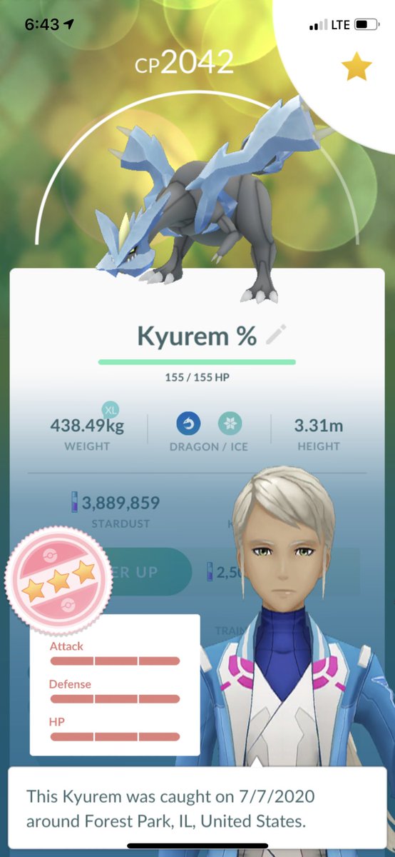 CRS87_'s tweet photo. 🥶🥶🥶 1st encounter #Kyurem #PokemonGO #hundo https://t.co/5Js733iRLW