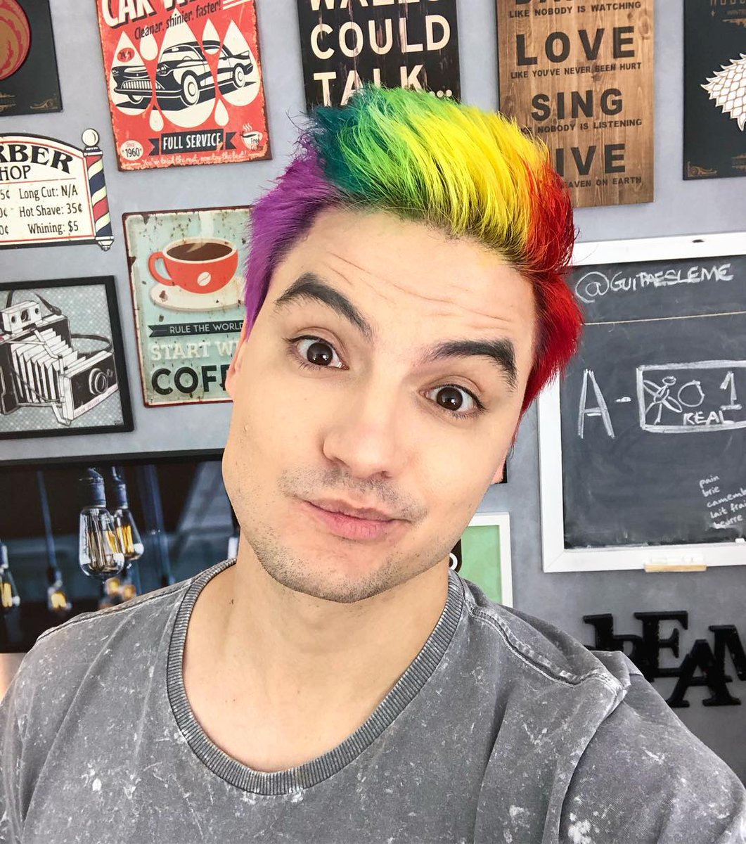 TOP CABELO DO FELIPE NETO 3°- ARCO-ÍRIS (24 MILHÕES) #TopCabelosFN, image size:1061x1200