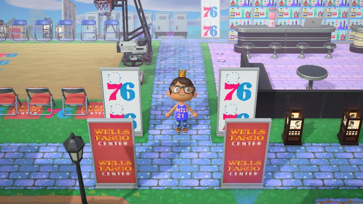 Folks, I'm about to take you on a journey of an embarrassingly accurate Animal Crossing rendition of the  @sixers,  @WellsFargoCtr, and the surrounding Sports Complex.
