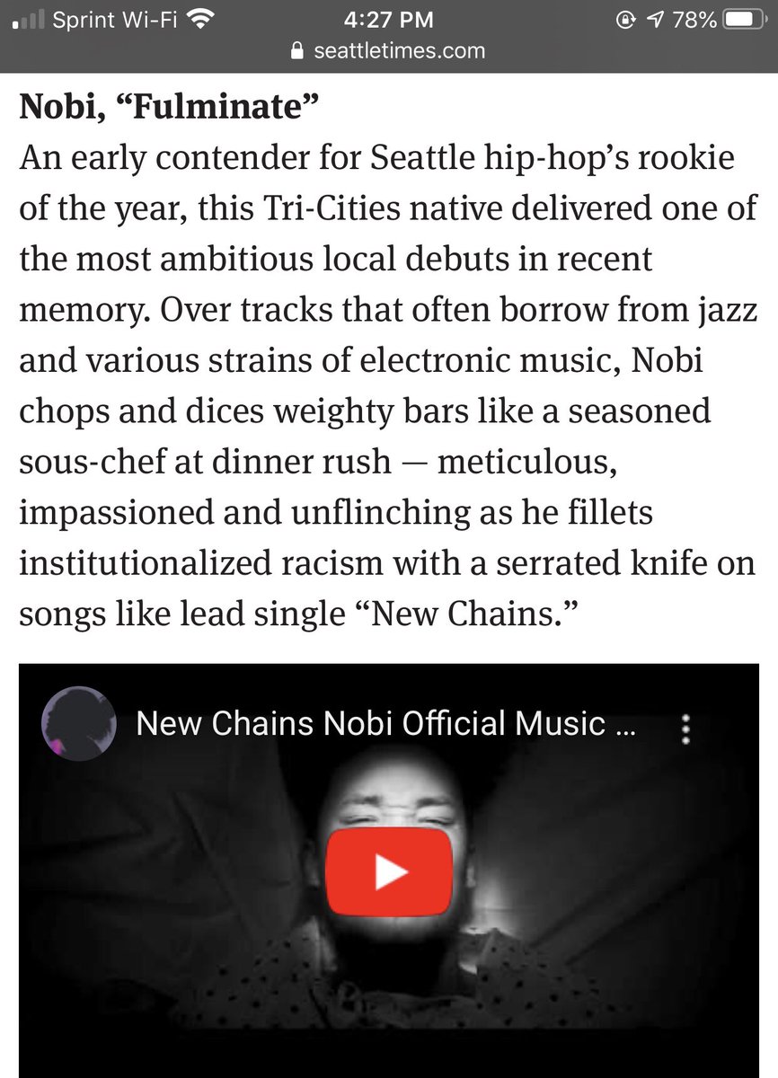 ayoblasian's tweet image. Big thanks to @seattletimes for listing our album, Fulminate, as one of the top 15 best Seattle albums of the year so far ✊🏾