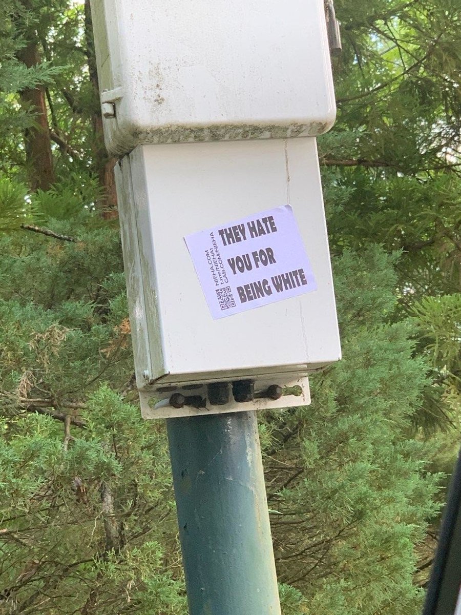 EuropeanAssoc's tweet photo. JEHA activists placed promotional materials around:
--Chalfont, Pennsylvania
--Tabernacle, New Jersey
--Staten Island, New York
--Short Hills, New Jersey
#BlackOnBlackMurder
#JewishMediaSpreadsFalseNarrative
#LawAndOrder https://t.co/ZQEdTgrKLT