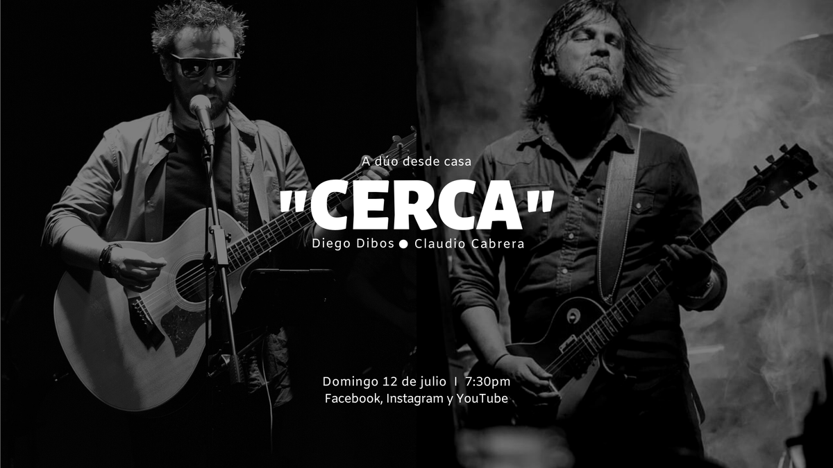 diegodibos's tweet photo. ¡Ahora sí! Este domingo sale "Cerca" a dúo desde casa con mi gran amigo @mrclauca. Será una versión única, no se la pierdan. #diegodibos #nuevodisco #20añosenlamusica #claudiocabrera #guitarrista #guitarraelectrica #rockperuano #rockenespañol #rocklatinoamericano #rockentuidioma https://t.co/Z9IXTncbYG