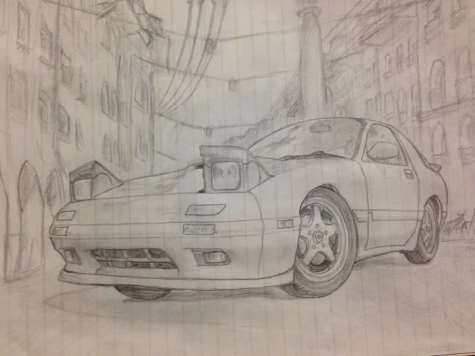 あー昨日セブンの日だったじゃん(泣)やらかしたけど遅れ馳せながら投稿!#車イラスト#7月7日はセブンの日 