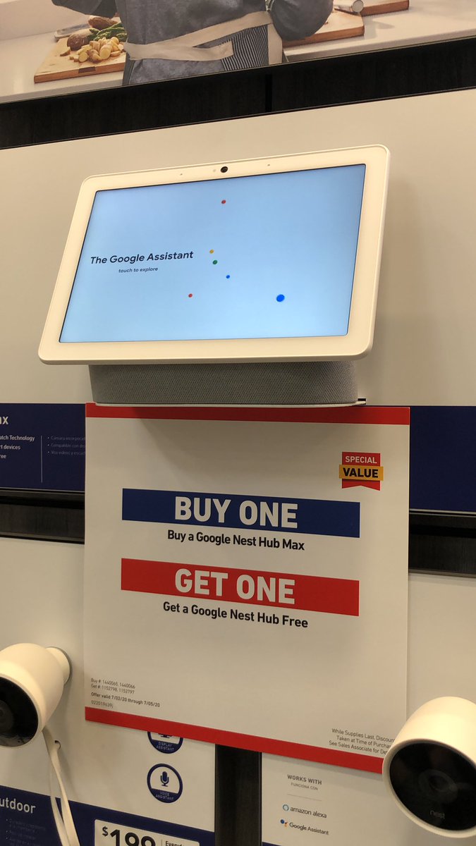 VvCompHelpvV's tweet image. Based on discounts I see and giveaway promotions, I’m putting money down that Google is refreshing their Hubs and possibly cameras/security system during tomorrow’s event. I hope I’m right.