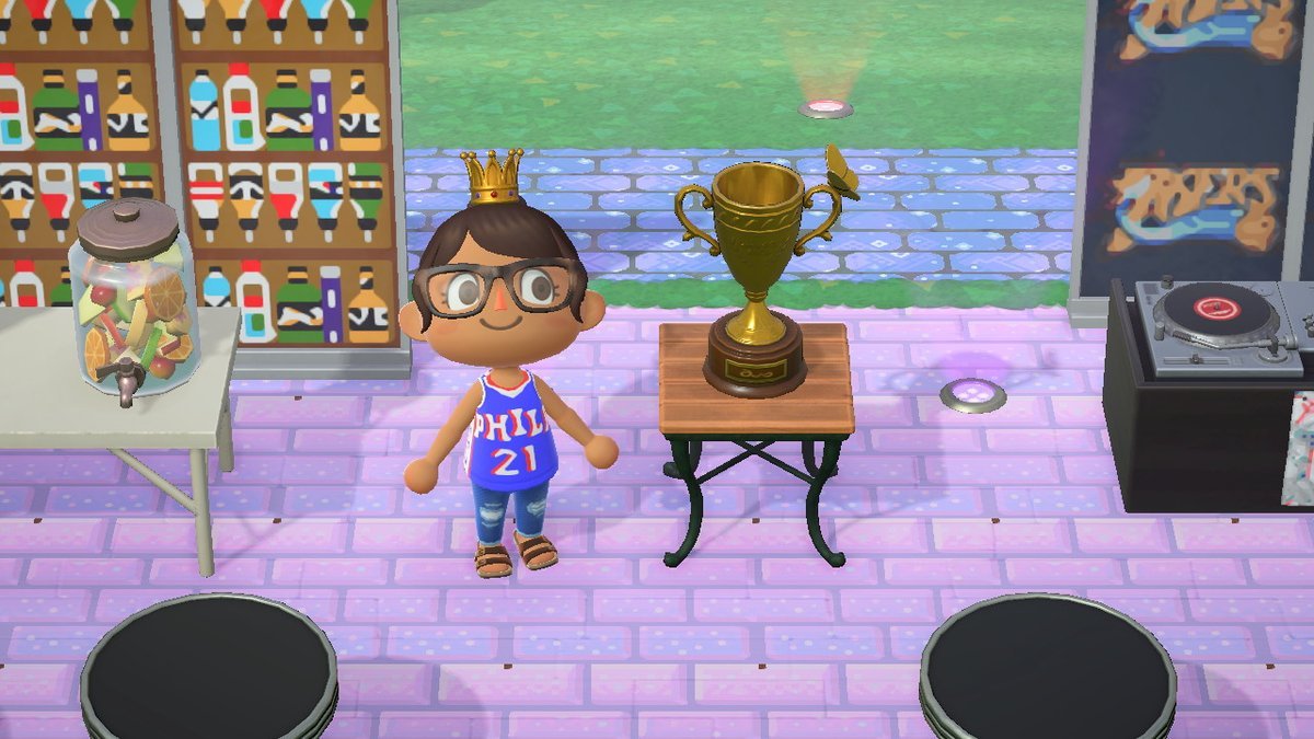 Just a girl and the Larry O (I don't know what the abbreviation for the trophy is). I guess I'll learn this summer when the  @Sixers win it all. :)