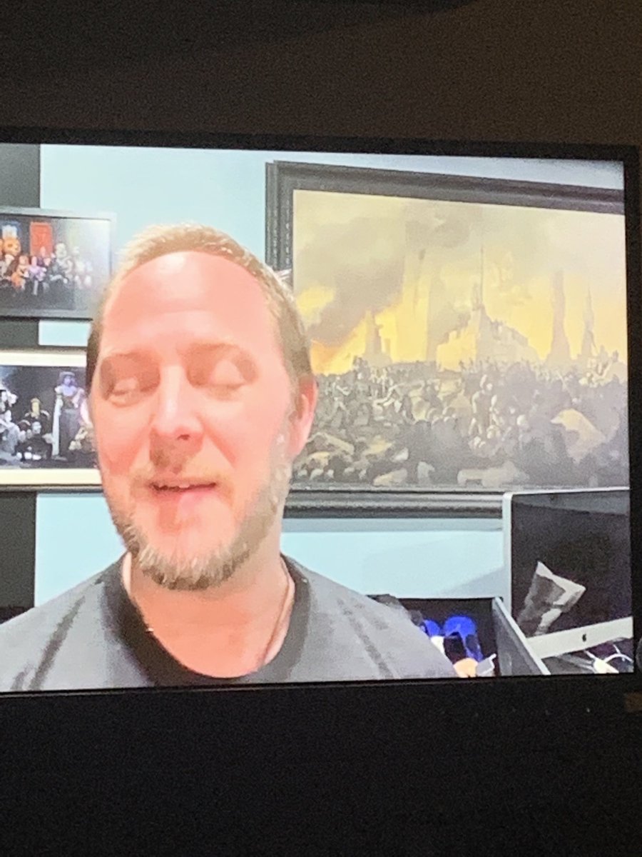 PanConCulo's tweet image. Hey @executivegoth ! What was that painting in the background of @Marisha_Ray’s version of Narrative Telephone? It’s AMAZING! I’d love to hang one up in my office! PS: Love you both!