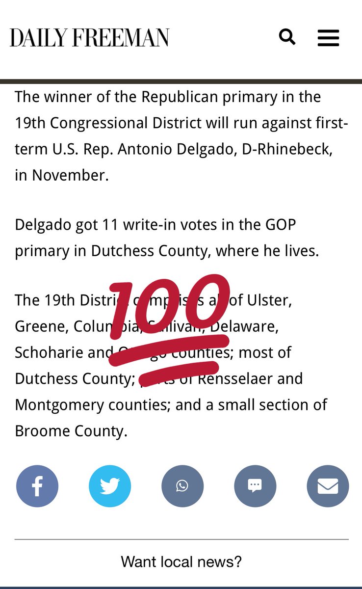 JustinTracys's tweet photo. The fact that Republicans exerted effort to write in the name of .@DelgadoforNY19 in the REPUBLICAN primary where he was not even a candidate is mind blowing. #NY19 #DelgadoforCongress
https://t.co/fI6NWcbGZi https://t.co/2Za54AqAO5