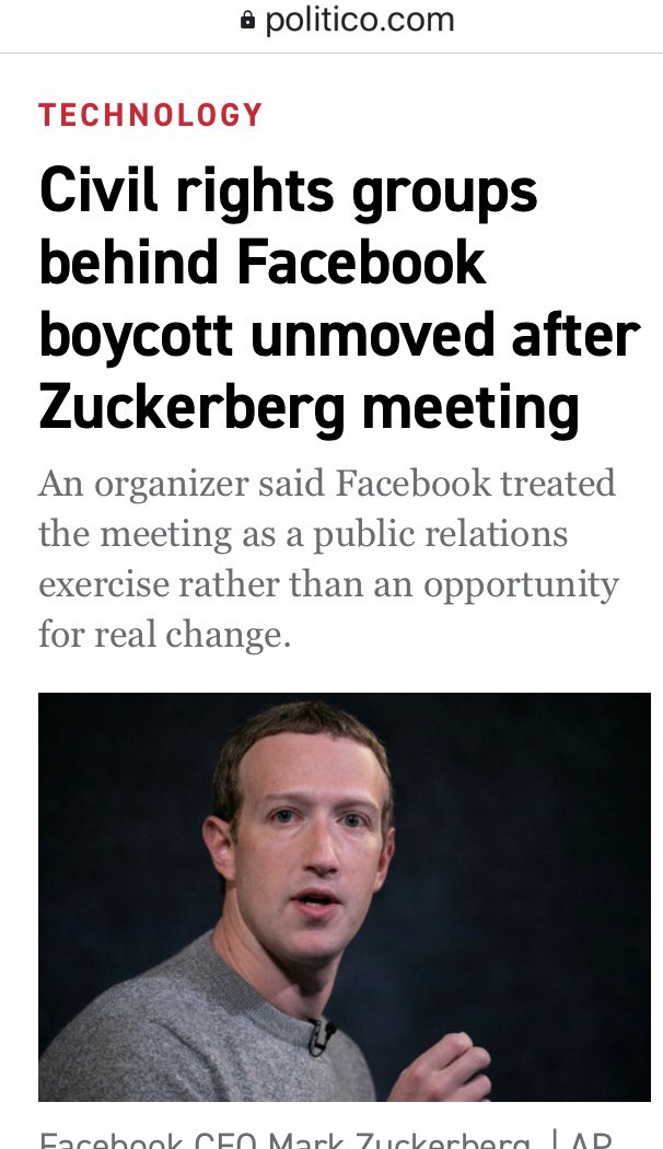 Imagine if...Facebook leadership had been forced out after its 2015-2018 cover-up... @politico