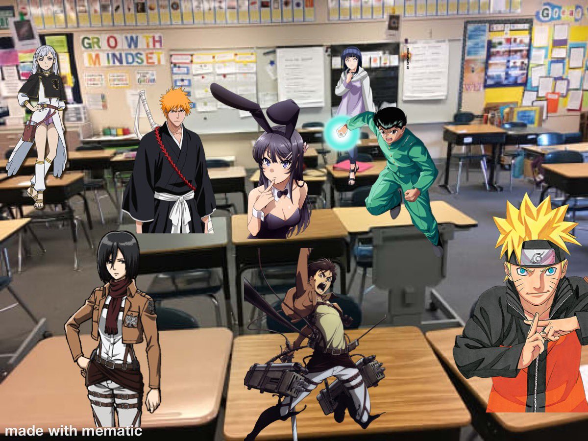 _T0kyo_'s tweet photo. So what classroom would ya like to be in? Class 1,class 2,class 3 or class 4?😭😂 https://t.co/nXmISqazjv