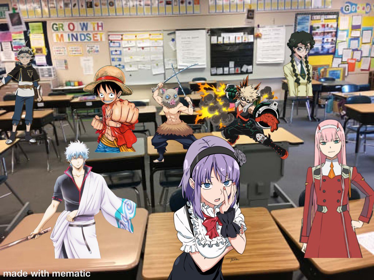_T0kyo_'s tweet photo. So what classroom would ya like to be in? Class 1,class 2,class 3 or class 4?😭😂 https://t.co/nXmISqazjv