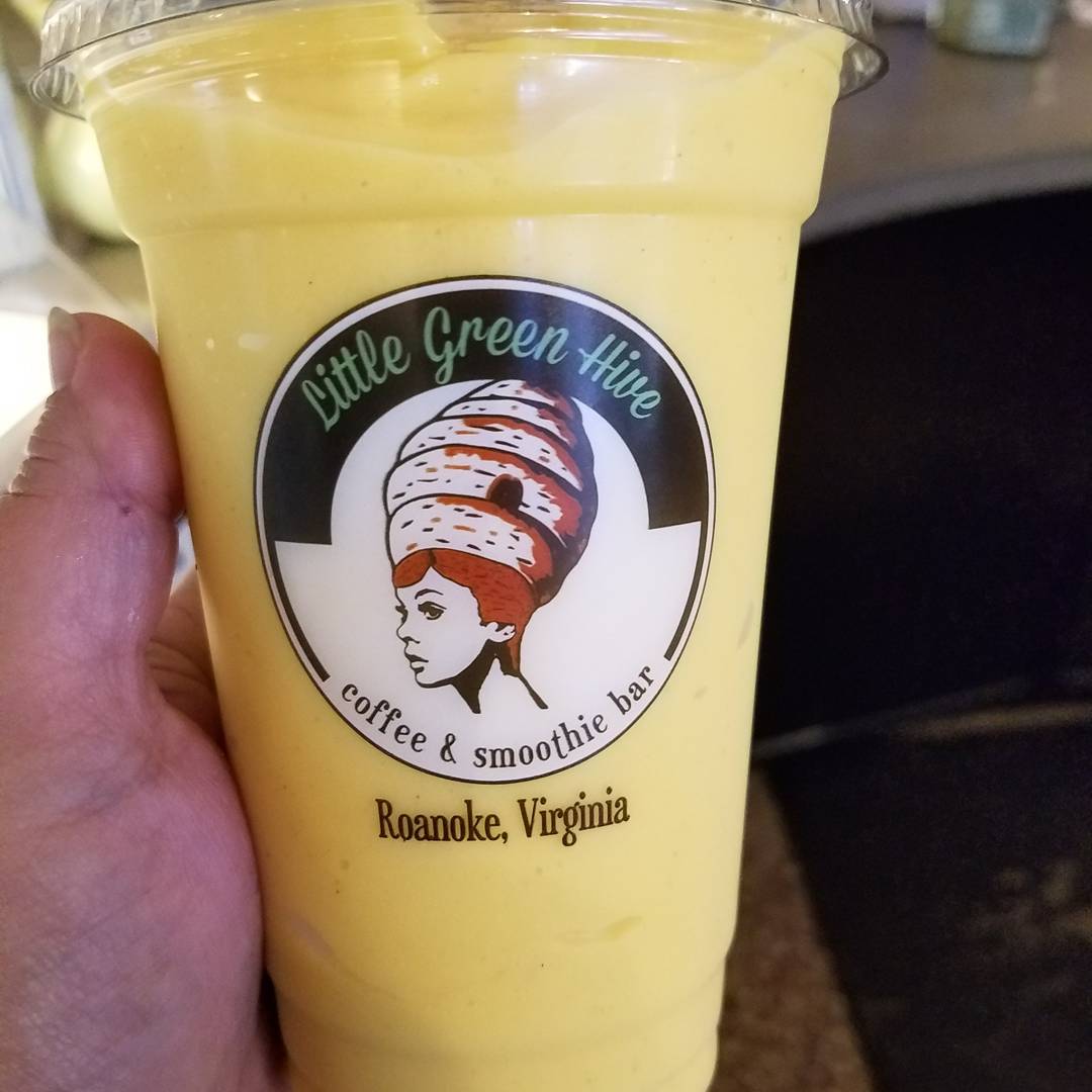 Have you tried our Citrus Sunrise Smoothie, It's a great summer treat with Orange, Pineapple, Walnuts, Agave, &amp; Coconut Milk.  
Come try one today!
#Roanokeva #downtownroanoke #grandinvillage #summertime #littlegreenhive #downtownsmoothies