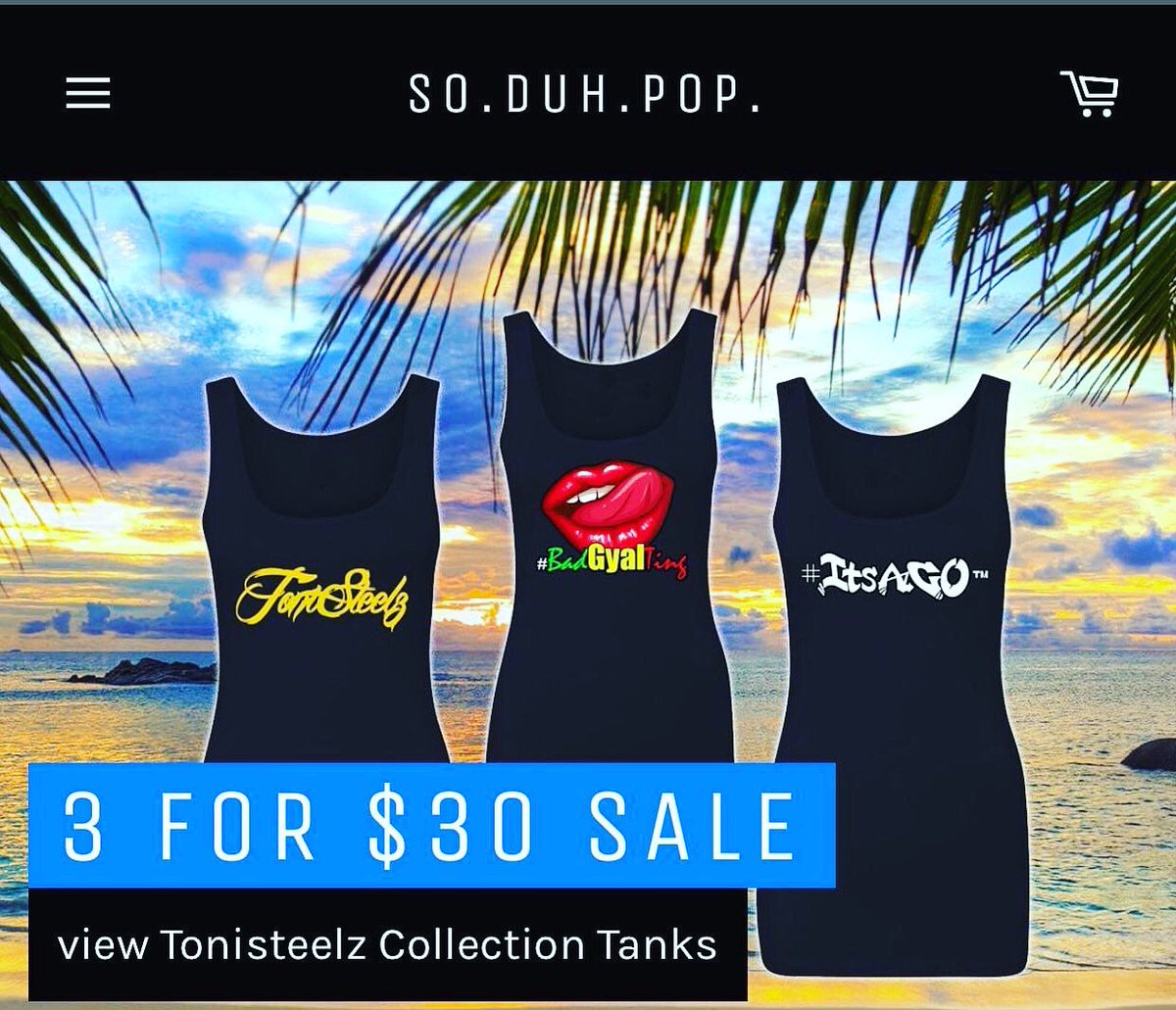 ItsAGOwithToni's tweet photo. We buying BLACK today? 

Shop The ToniSteelz Collection NOW!!! 

💥TANK SALE 3 FOR $30💥

#Clothing #Apparel for #Men #Women #Children

💥https://t.co/Lv9jSA35hG…💥

💥💥L I N K I N B I O💥💥

#BlackOwned #BlackOwnedBusiness #BlackWomanOwned #Black #Woman #ItsAGO™️ https://t.co/NEhQvJaiW1