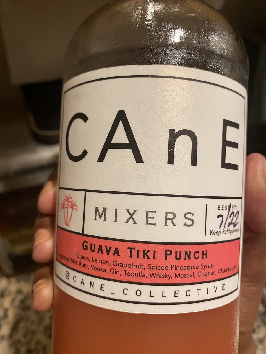 I’m halfway through this bottle (which tells you how life is going rn) and I decree and declare this mixer is my go to for the Summer. I’ve tried it with tequila and vodka and it’s 🔥. Black owned and Baltimore based! They make five other flavors, too. canecollective.com