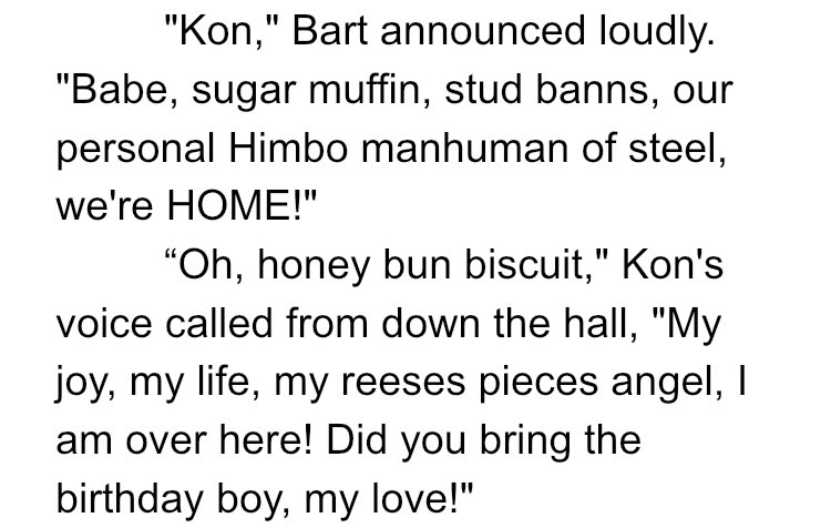 UnknownUnseenU1's tweet photo. No one:
Me, writing Bart and Kon for TimKonBart Week
#bartkon #timkonbart https://t.co/FoMudwLiRv