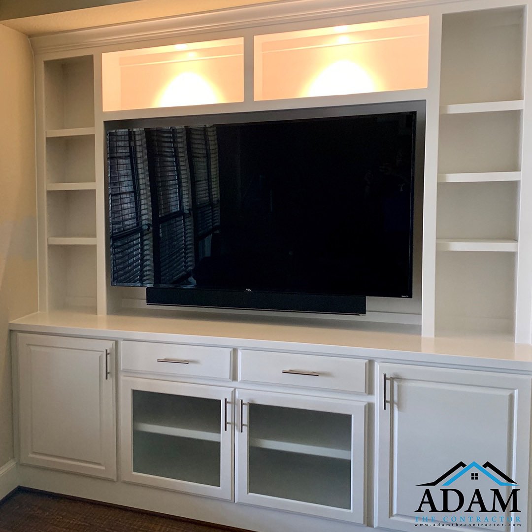 AdamContractor's tweet photo. We just love how this entertainment center turned out! The customer had a clear vision and really communicated to us what he envisioned. We love when our customers get involved and it really shows in the end result.
#adamthecontractor ⁣
#entertainmentcenter ⁣
#realestate https://t.co/BnZGXGO6mu
