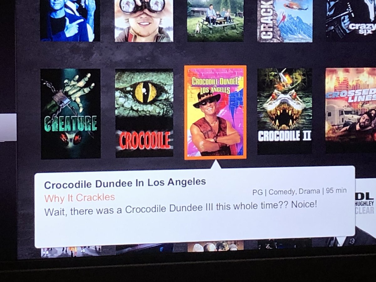 Jacob_deNobel's tweet photo. Whatever they’re paying the person who writes the movie descriptions on Crackle, they need to double it https://t.co/b0aYgsNFJi