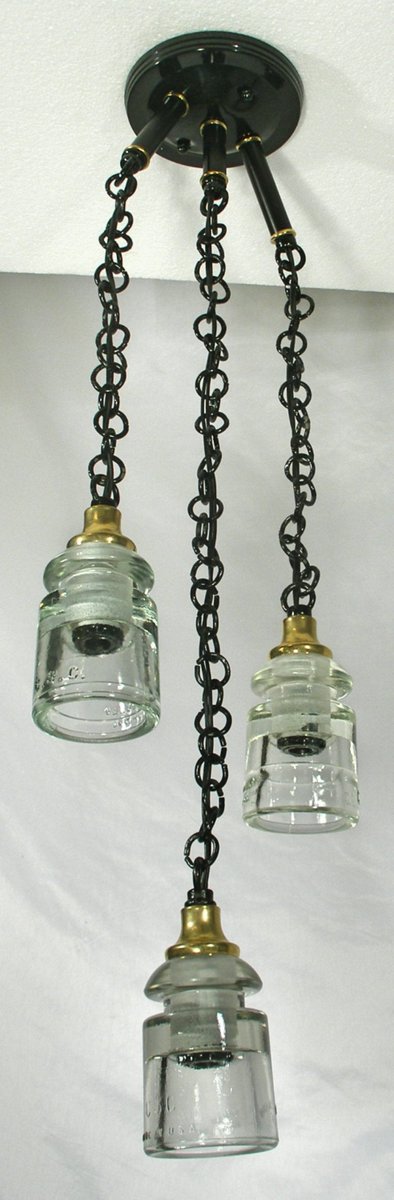 oldstuffdave's tweet photo. Three Chain Pendant Lamp Vintage Telegraph Insulators black brass clear glass hanging light https://t.co/eIP1vPsCsl #Oldstuffdave #vintage #Etsy #Black https://t.co/ckqVqFgNxN